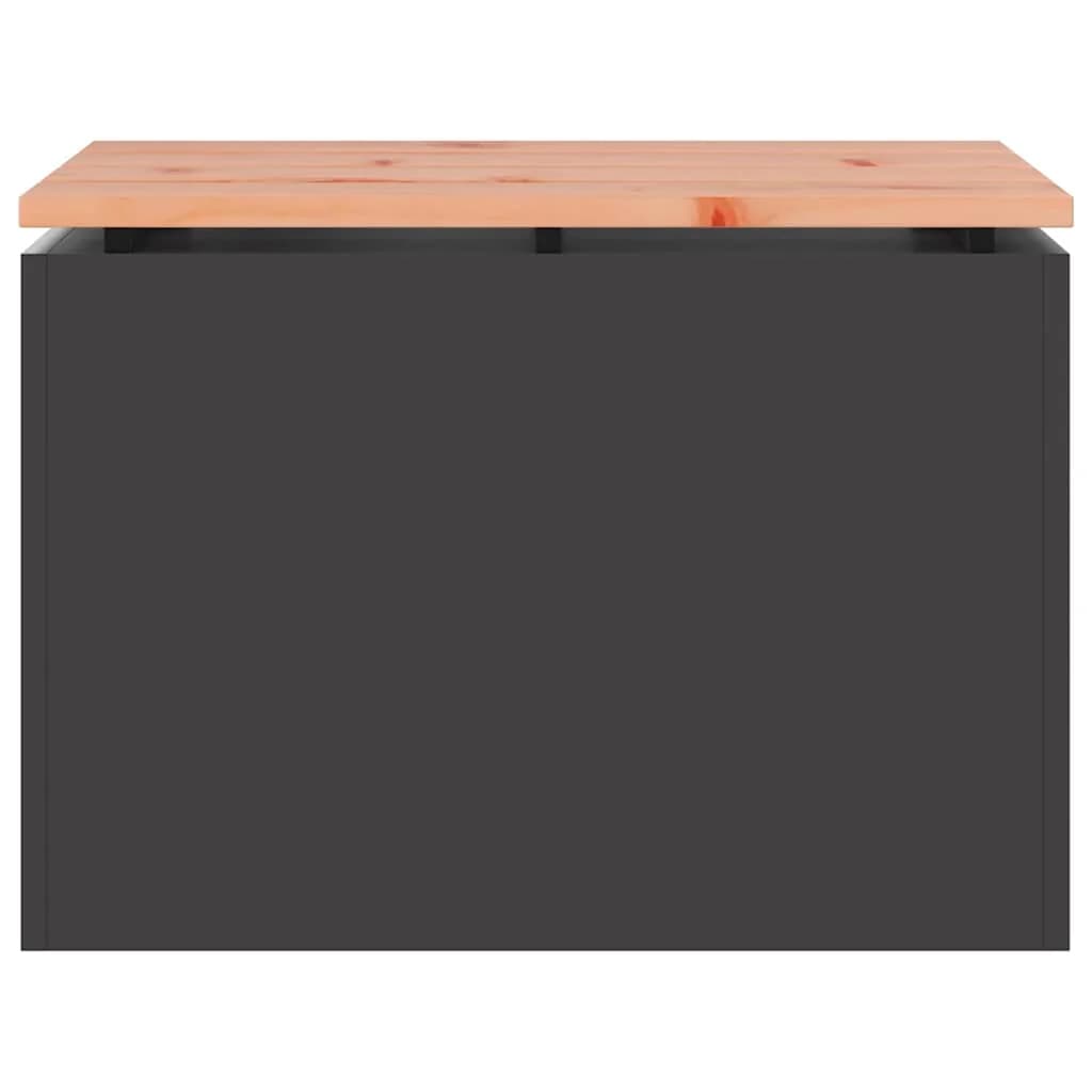 Vrtna klop Črna 60 x 40 x 43 cm Trdna douglasova les in jeklo - slika 4
