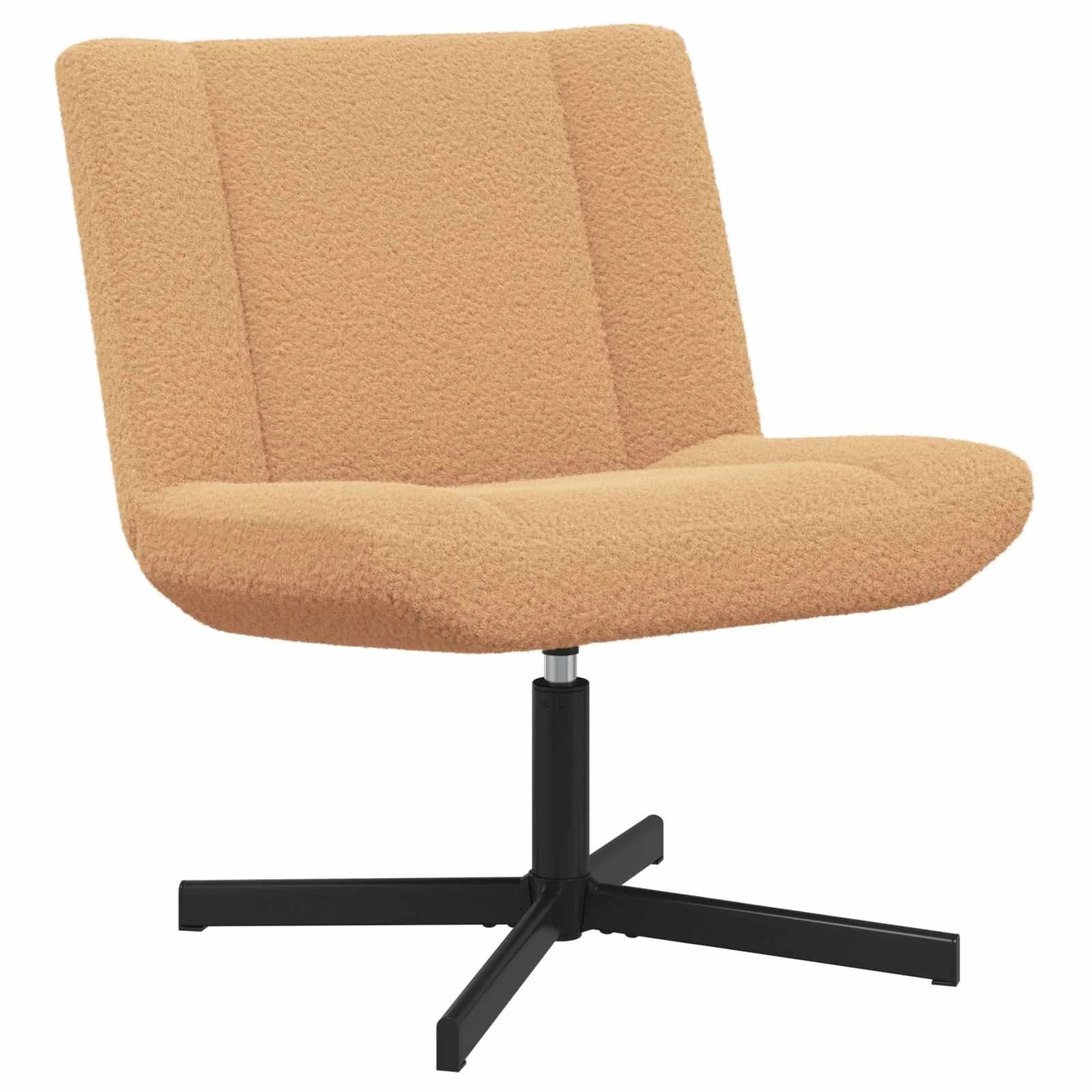 Vrtljiv stol Bež 63 x 75 x 76 cm Ovčja koža