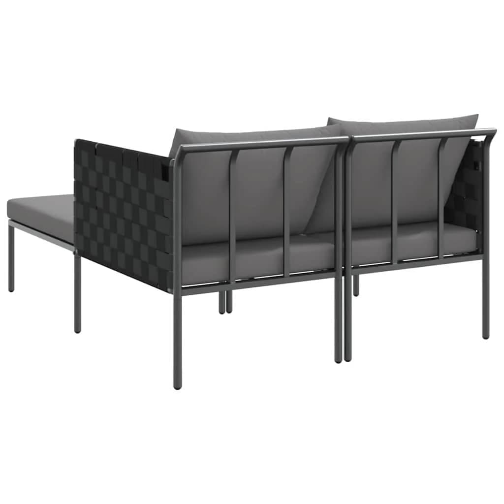 Ležalnik Antracit 153 x 115 x 69.5 cm Prašno lakirano jeklo - slika 8
