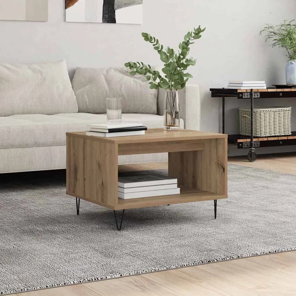 Klubska miza artisan hrast 60 x 50 x 40 cm Inženirski les