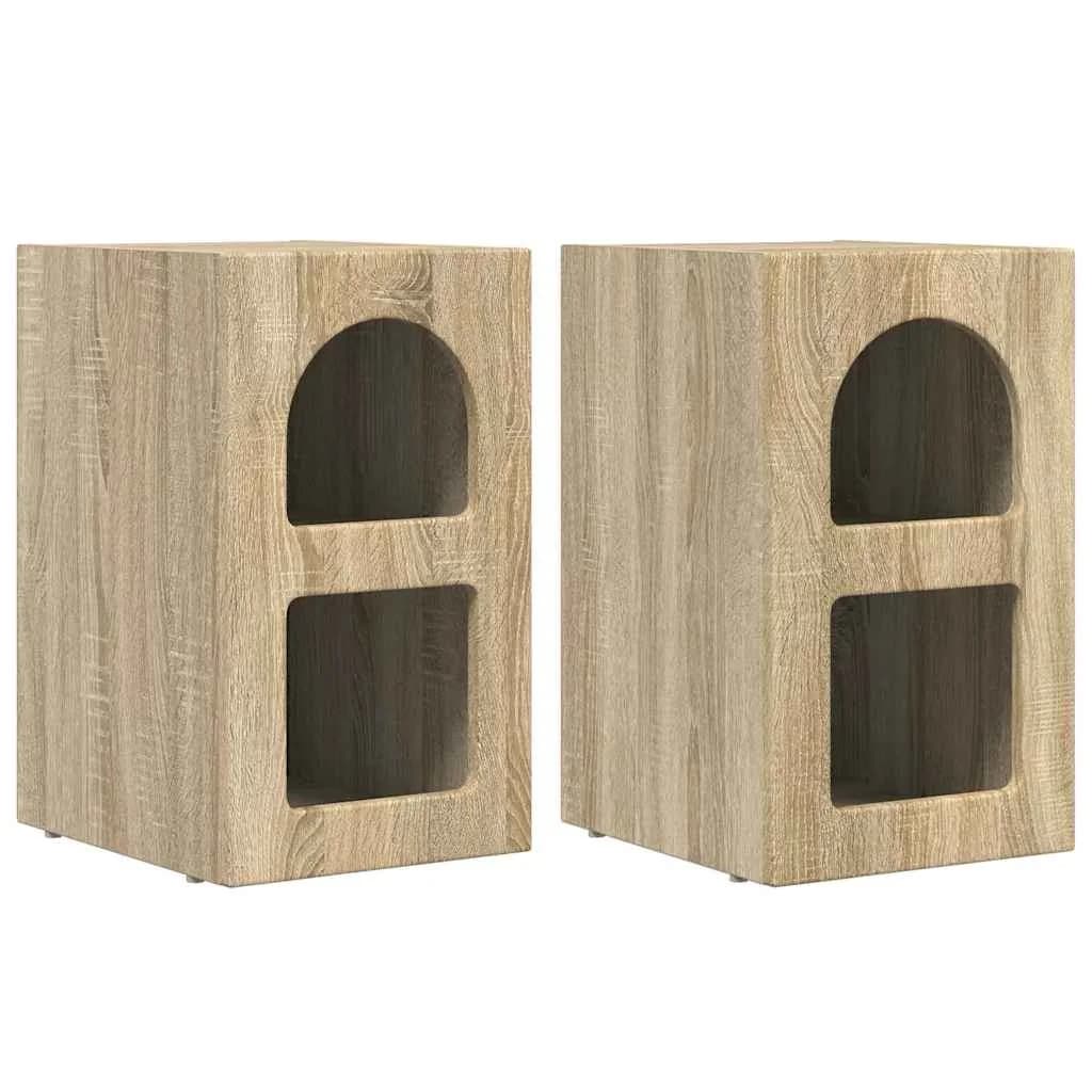 Nočna omarica ELST 2 kos Sonoma hrast 29,5 x 33,5 x 50 cm - slika 2