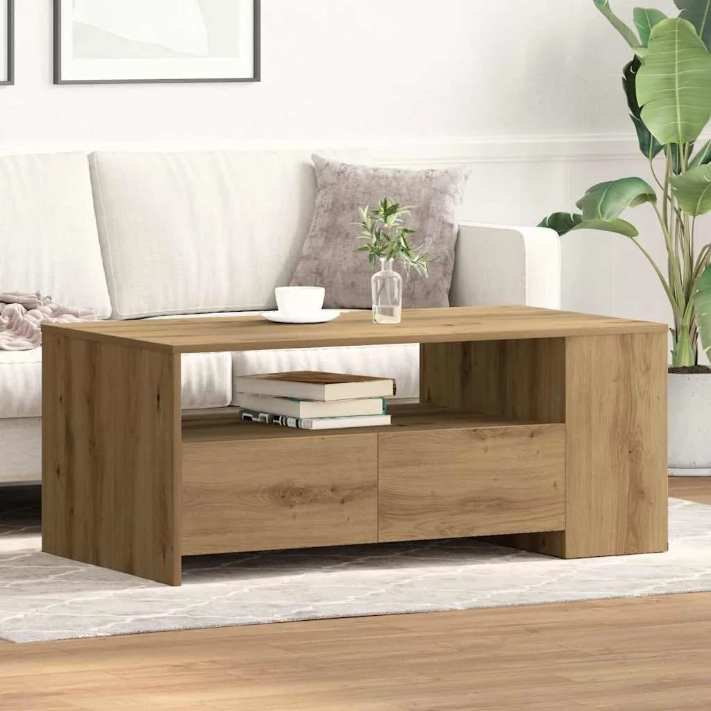 Klubska miza Umetni hrast 102 x 55 x 43,5 cm Inženirski les