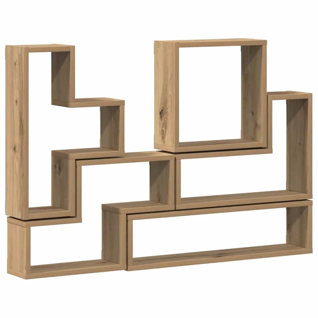 Stenska polica Montaža za steno Umetni hrast 96 x 12 x 64 cm - slika 2