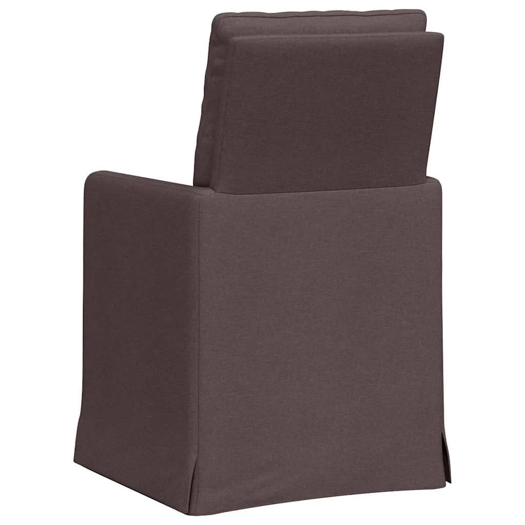 Jedilni stoli 2 kos blago Temno rjava 57 x 67 x 98 cm - slika 6