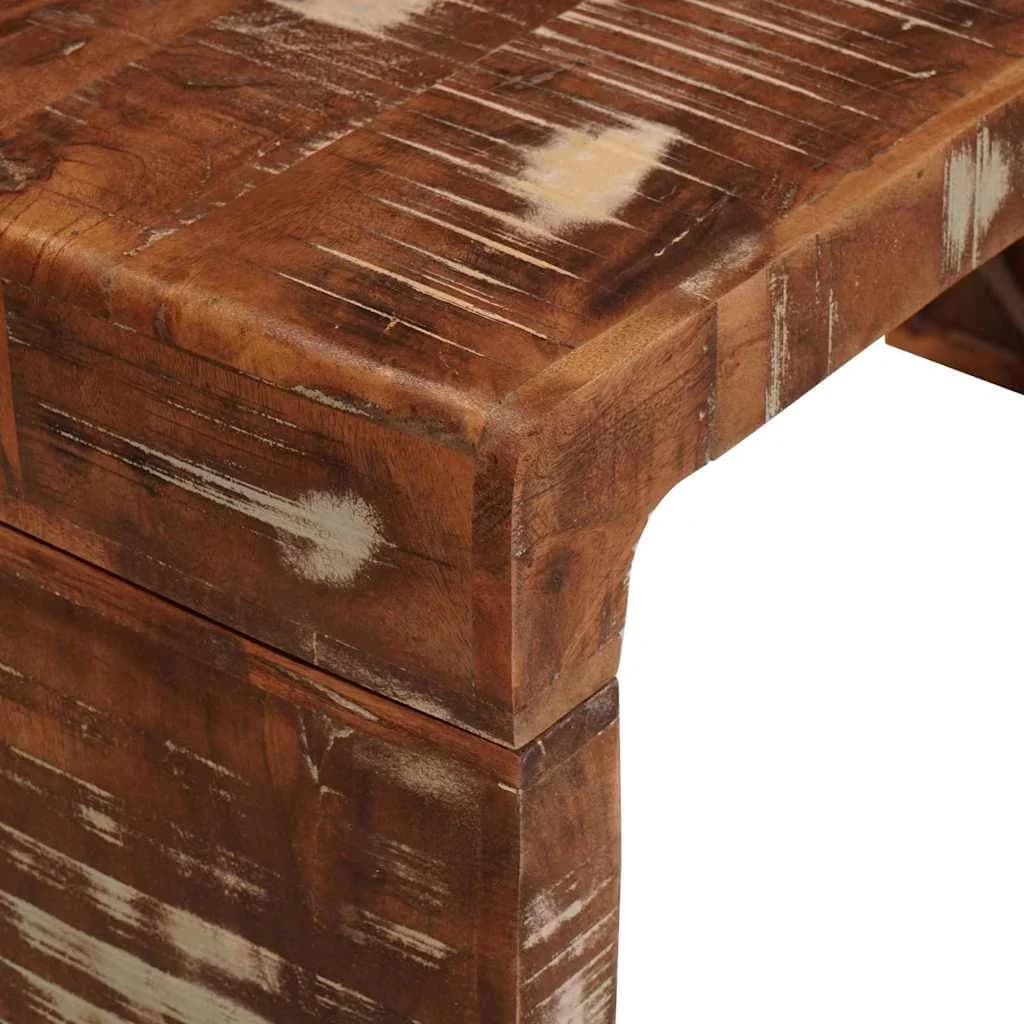 Nesting miza 3 kos Rjava 82 x 40 x 46 cm Trdna obnovljena les - slika 7