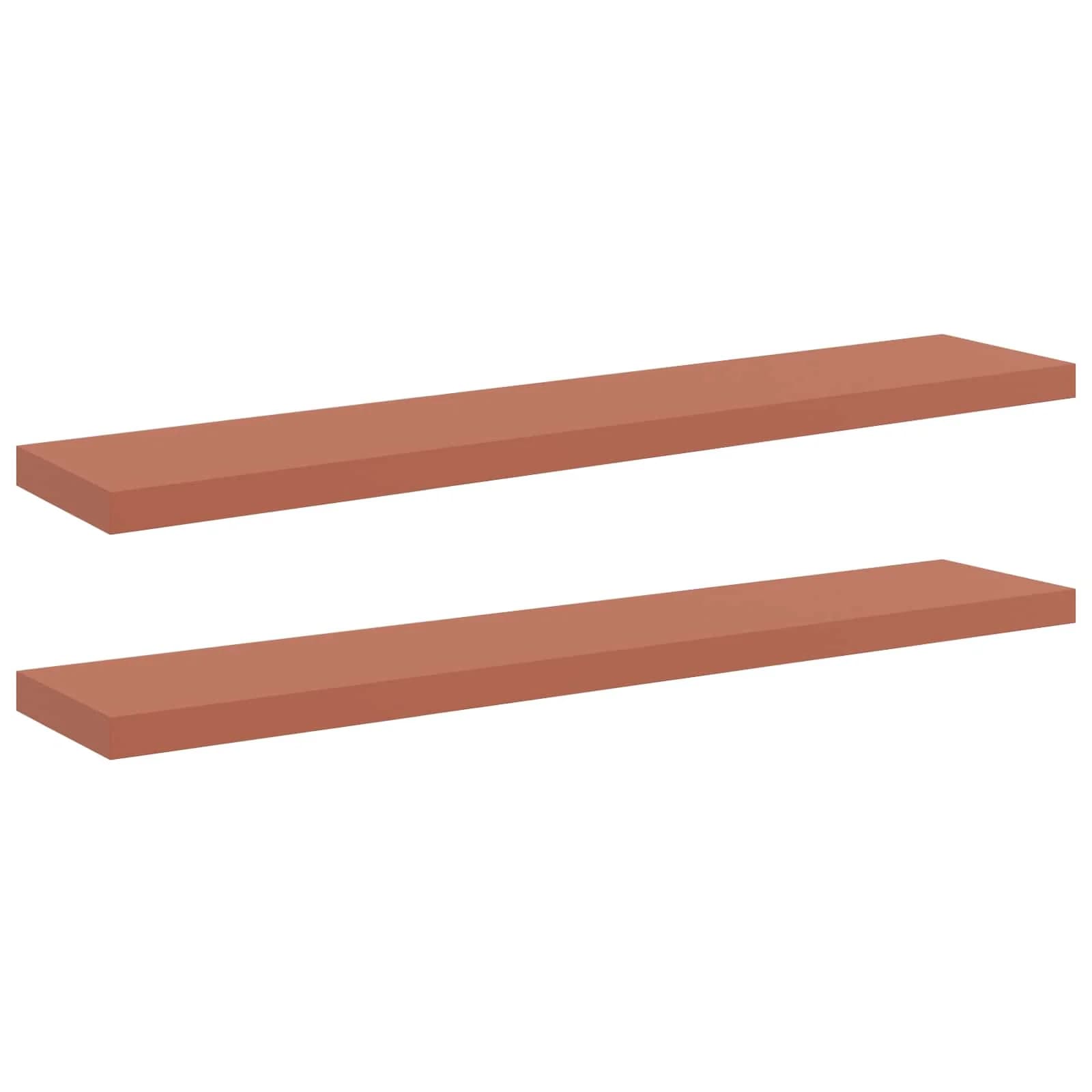 Stenska polica Montaža za steno 2 kos Rdeča 120 x 23,5 x 3,8 cm - slika 2
