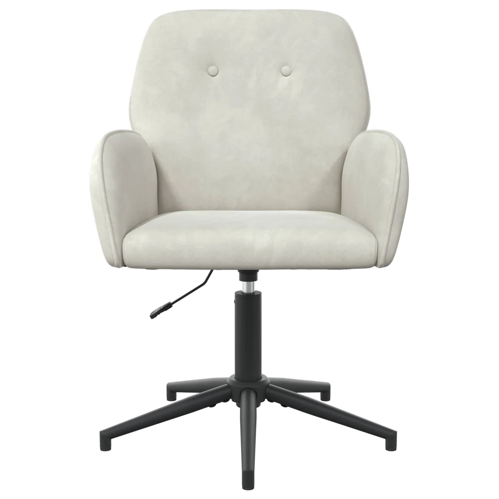 Vrteči pisarniški stoli 6 kos 54 x 55 x 90 cm Krem Žamet - slika 3