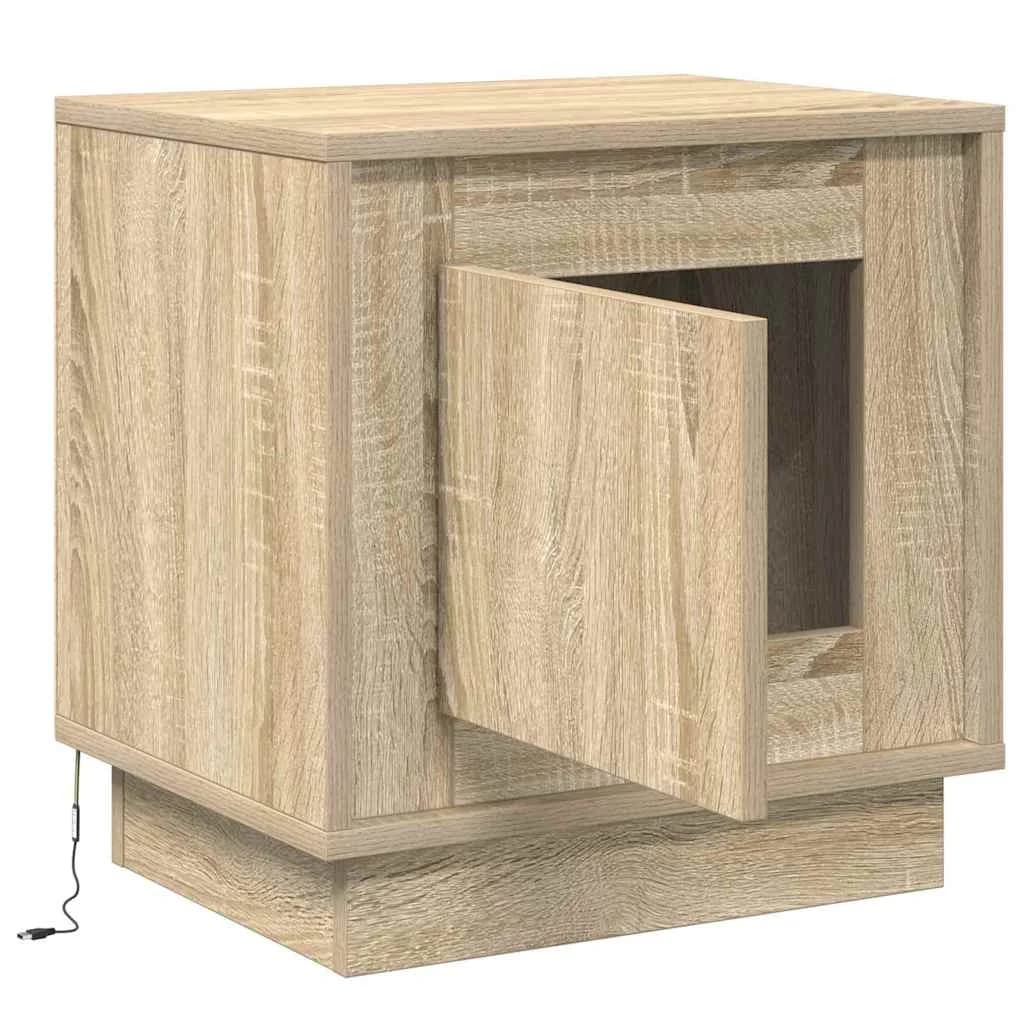 Nočna omarica 2 kos Sonoma hrast 44 x 34,5 x 45 cm - slika 7
