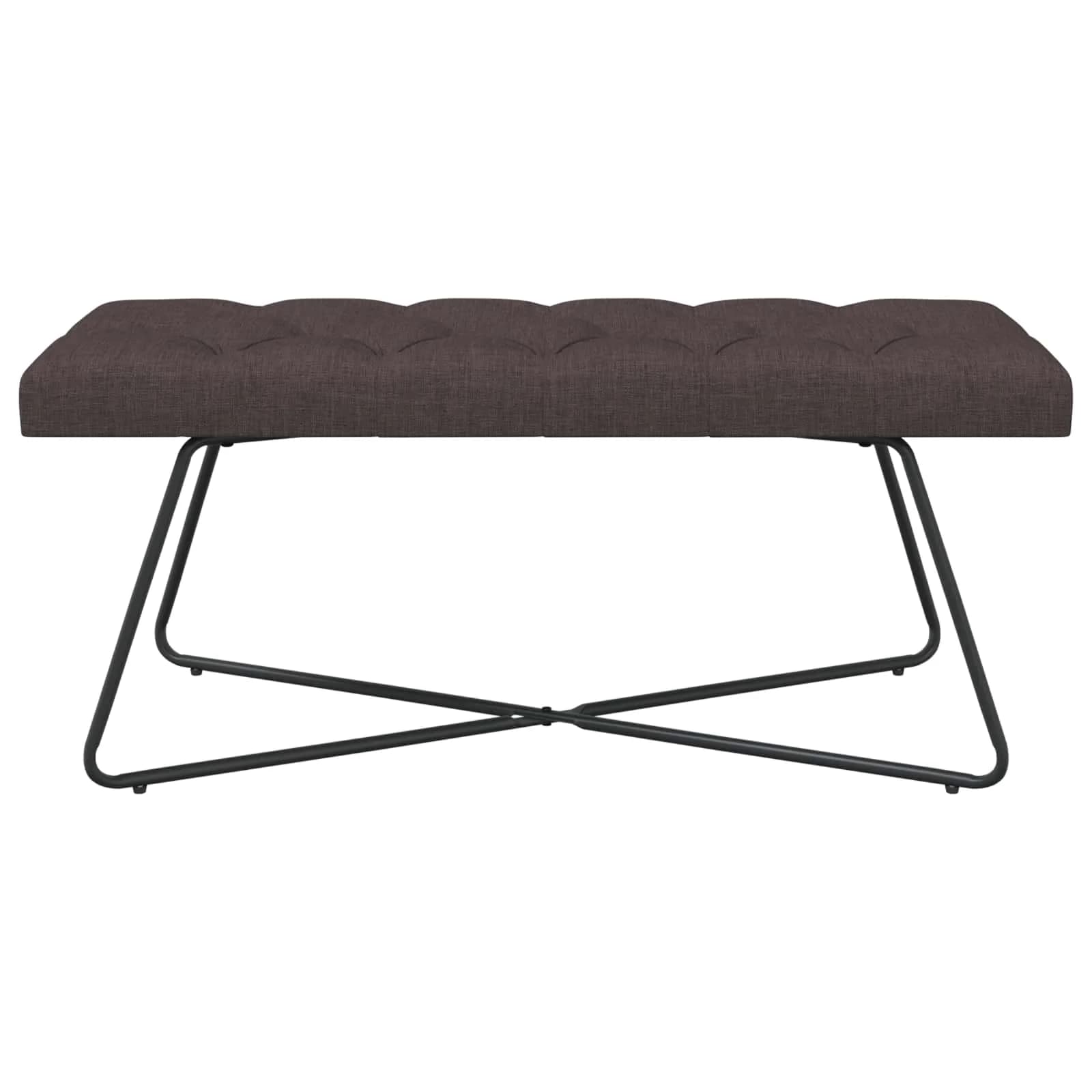 Klop s gumbnim oblazinjenjem Temno rjava 110 x 40 x 46 cm Blago - slika 5