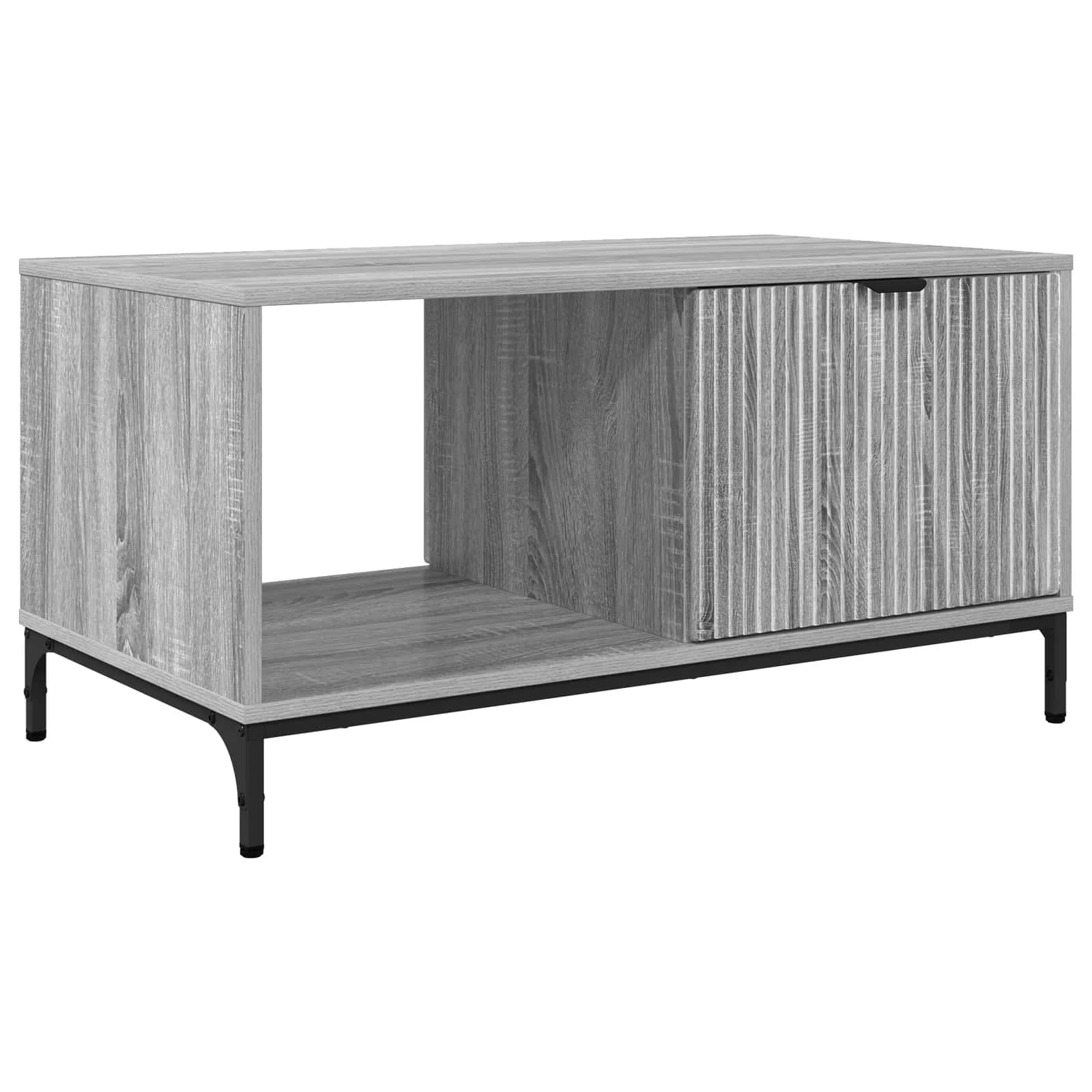 Klubska miza Siva Sonoma 90 x 49 x 46 cm Inženirski les - slika 2