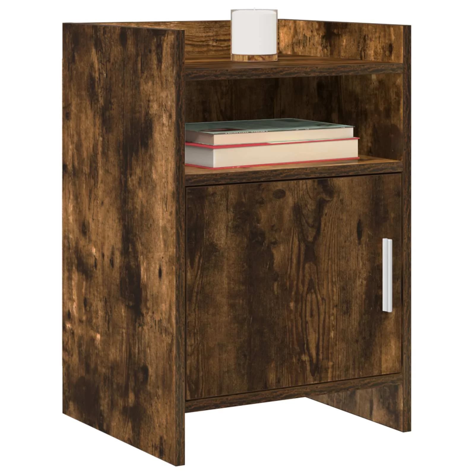 Posteljne mize 2 kos Dimljen hrast 40 x 36 x 60 cm - slika 2