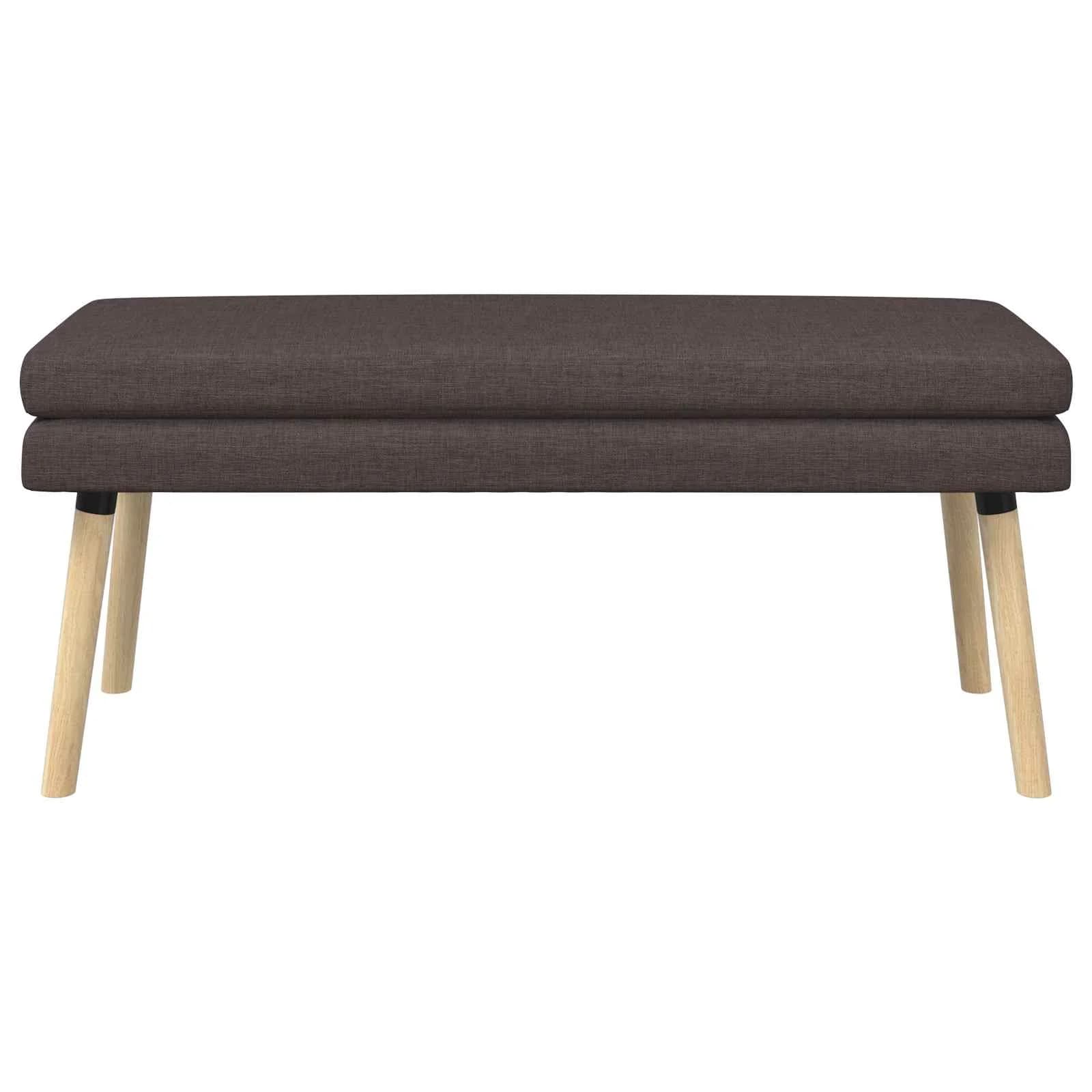 Dvojna klop Temno rjava 110 x 40 x 47 cm Blago - slika 5