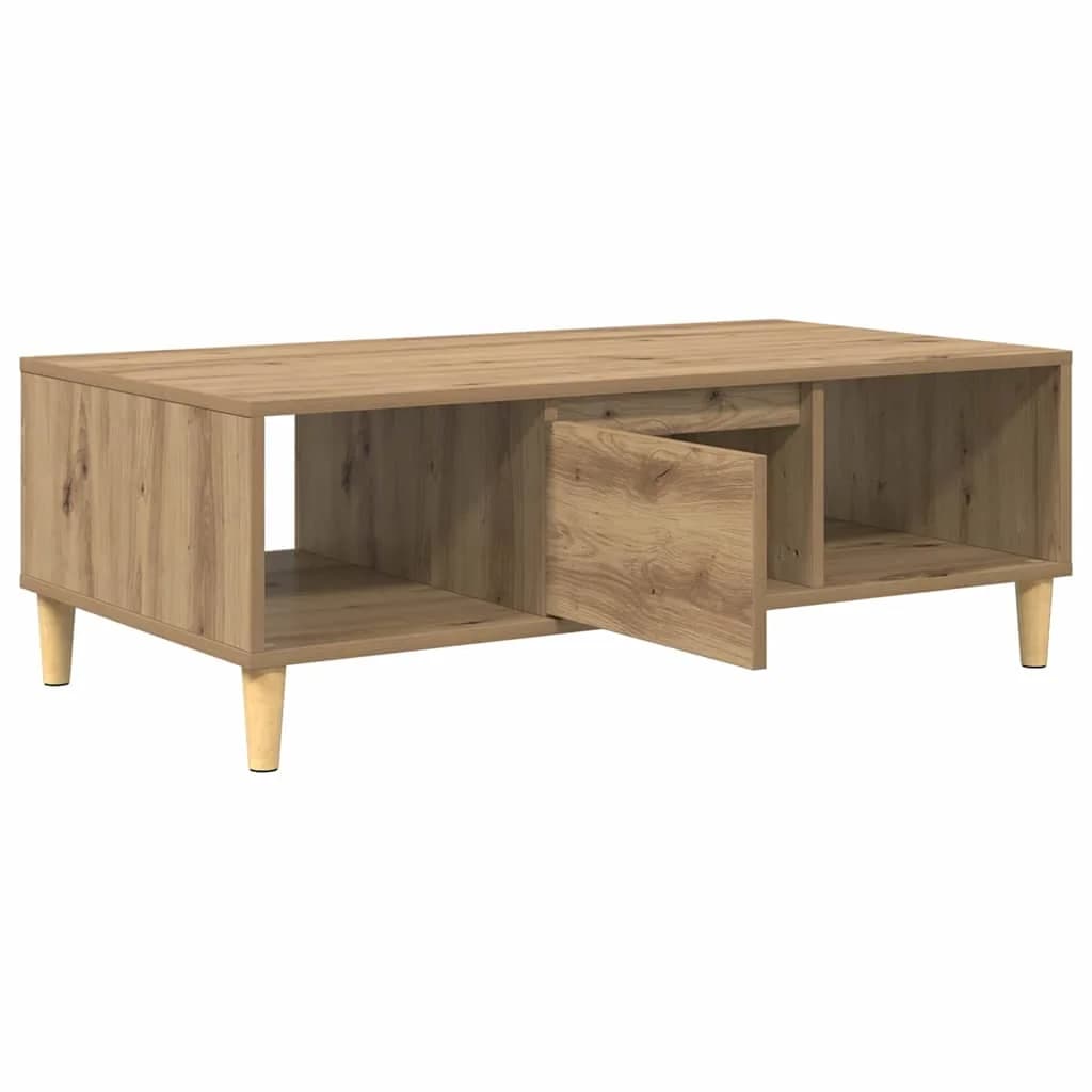 Klubska miza Umetni hrast 102 x 55 x 35 cm Inženirski les - slika 5