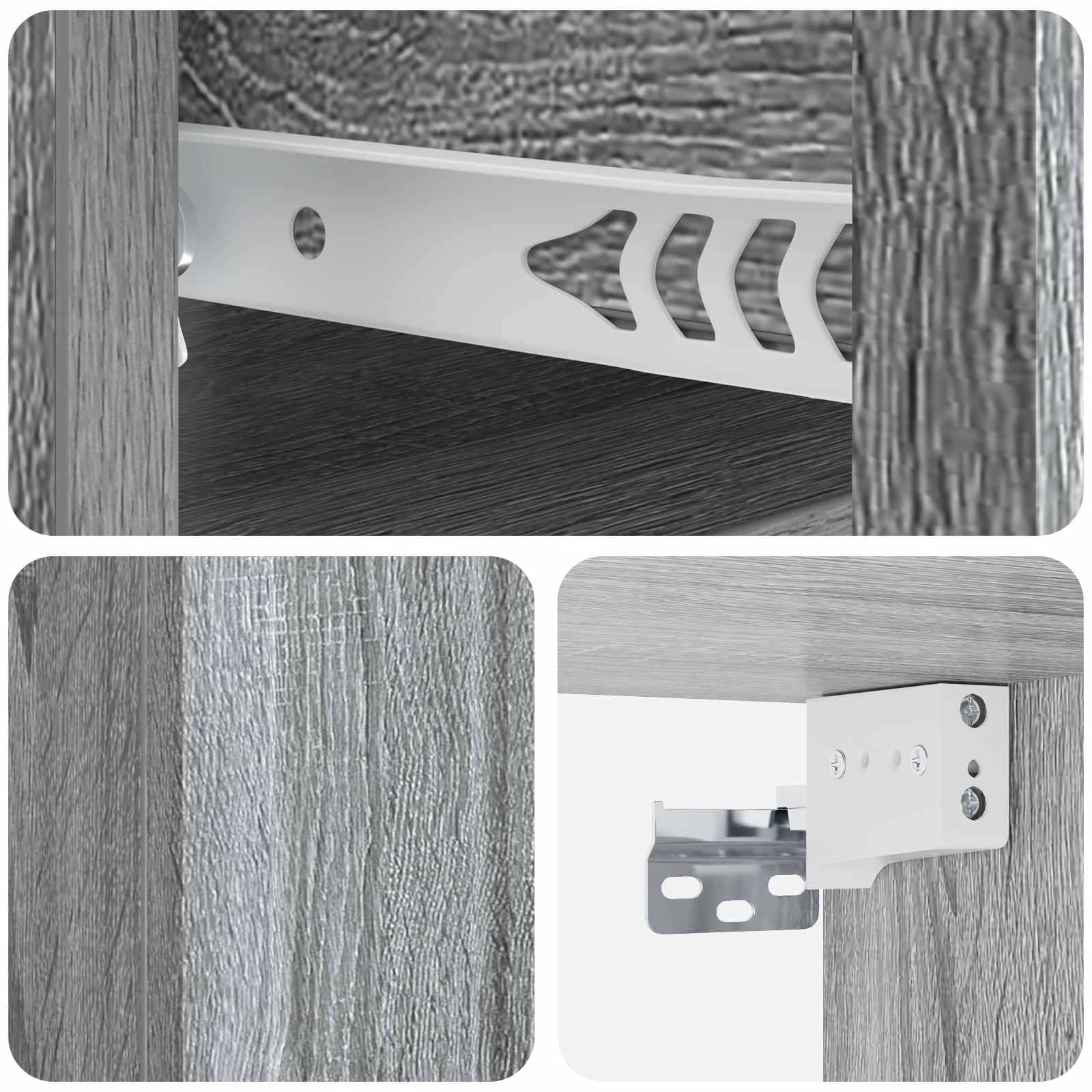 Stenski nočni omarici s predalom Siva Sonoma 33 x 34,5 x 24 cm - slika 8