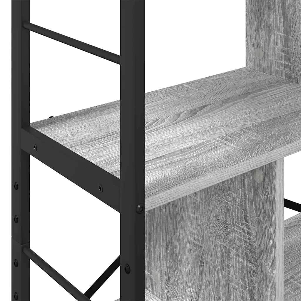 Knjižna polica 7 nivojev 75 x 30 x 123,5 cm Inženirski les - slika 8