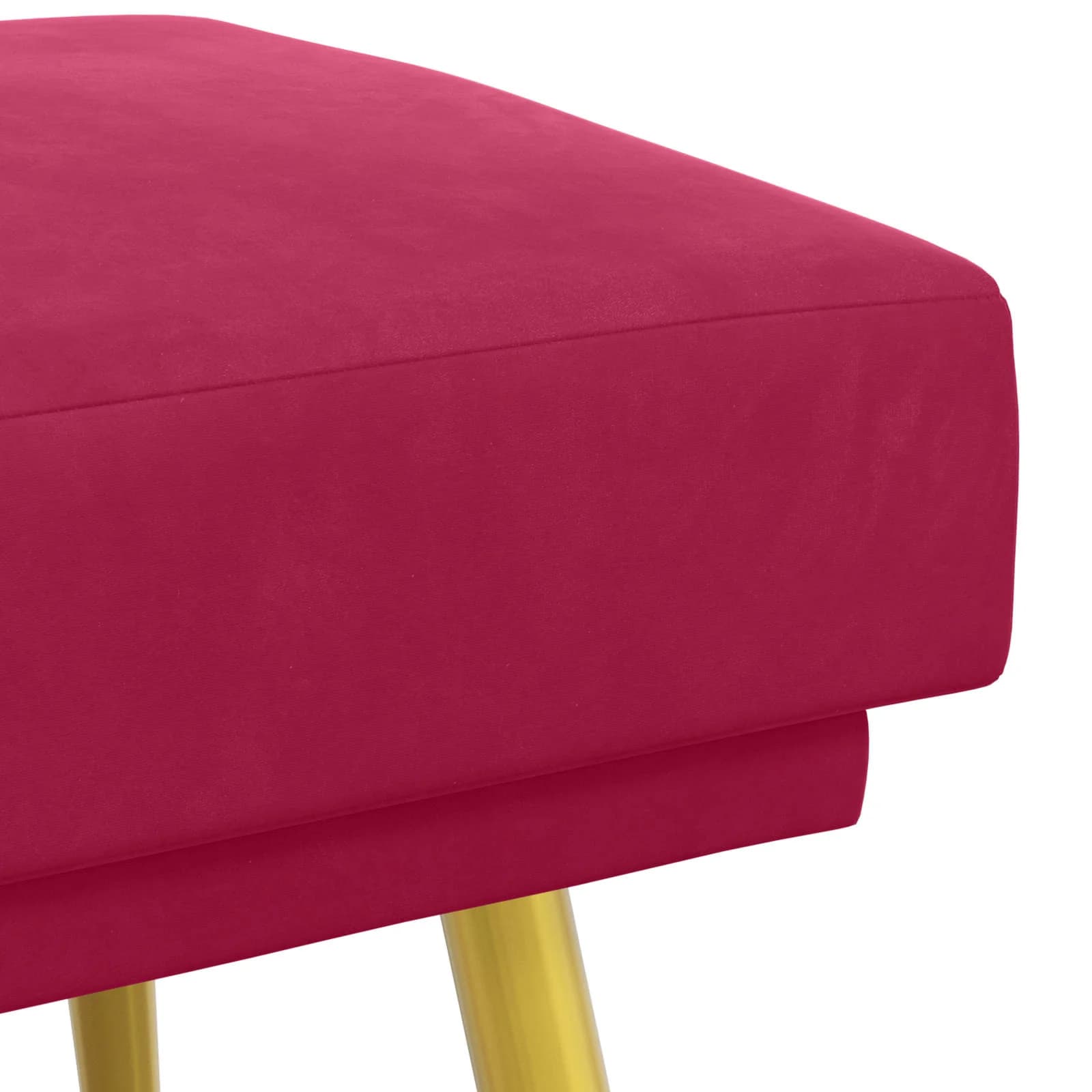 Dvojna klop Vinorodna rdeča 120 x 45 x 46 cm Žamet - slika 6