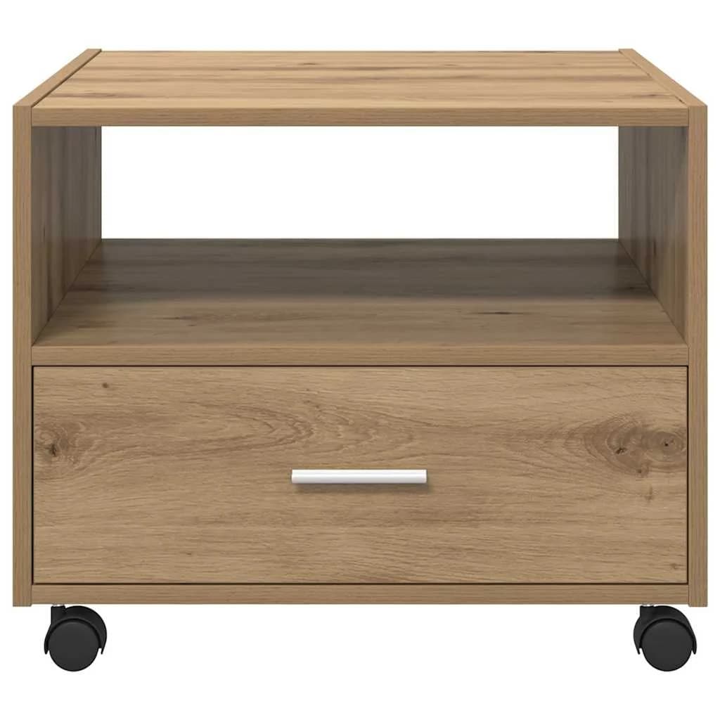 Klubska miza Umetni hrast 55 x 55 x 45cm Inženirski les - slika 6
