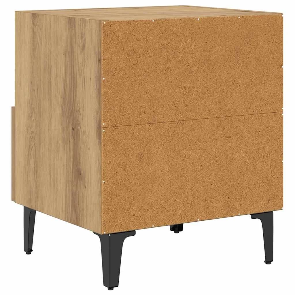 Nočna omarica 2 kos Umetni hrast 40 x 35 x 47,5 cm - slika 9