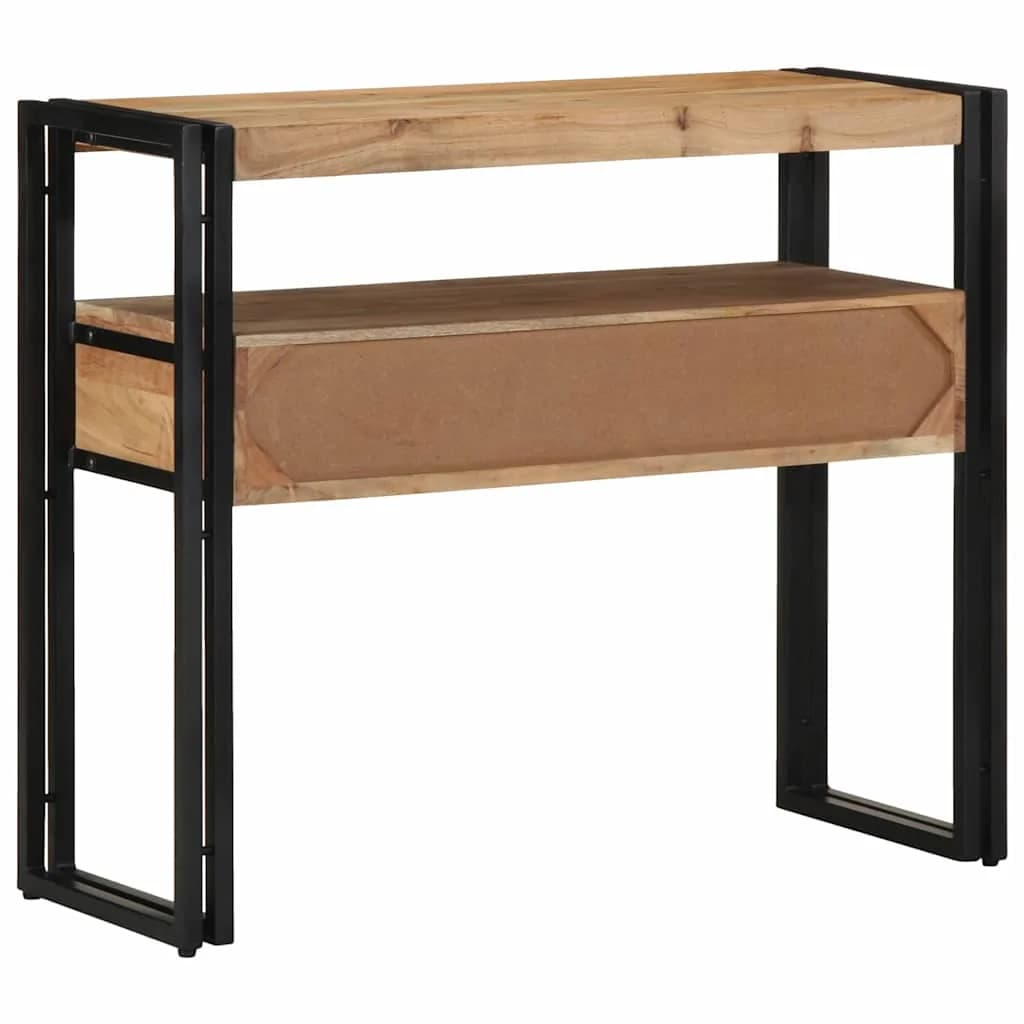 Konzolna miza Rjava 90 x 33 x 75 cm Masiven les akacije - slika 7