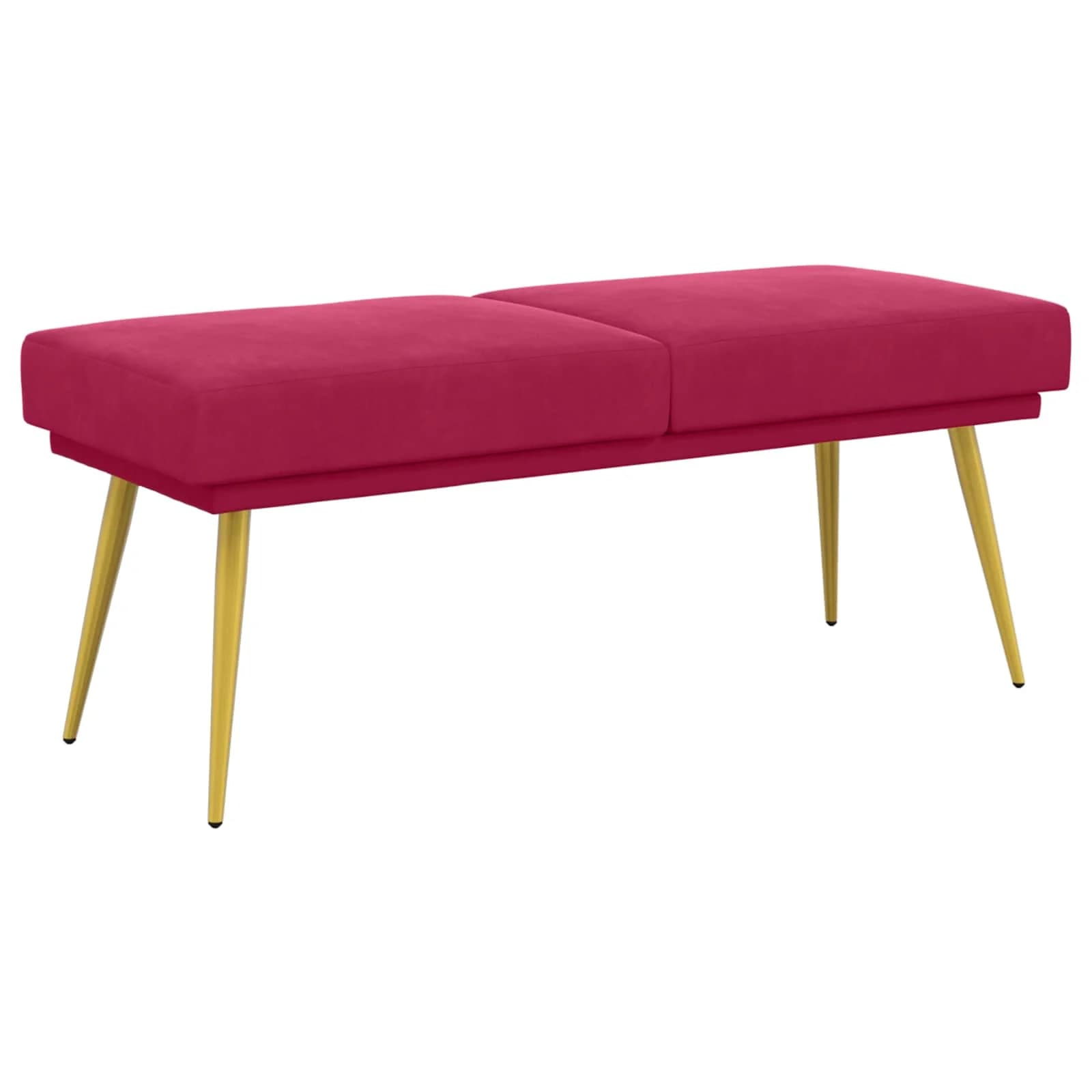 Dvojna klop Vinorodna rdeča 120 x 45 x 46 cm Žamet - slika 2