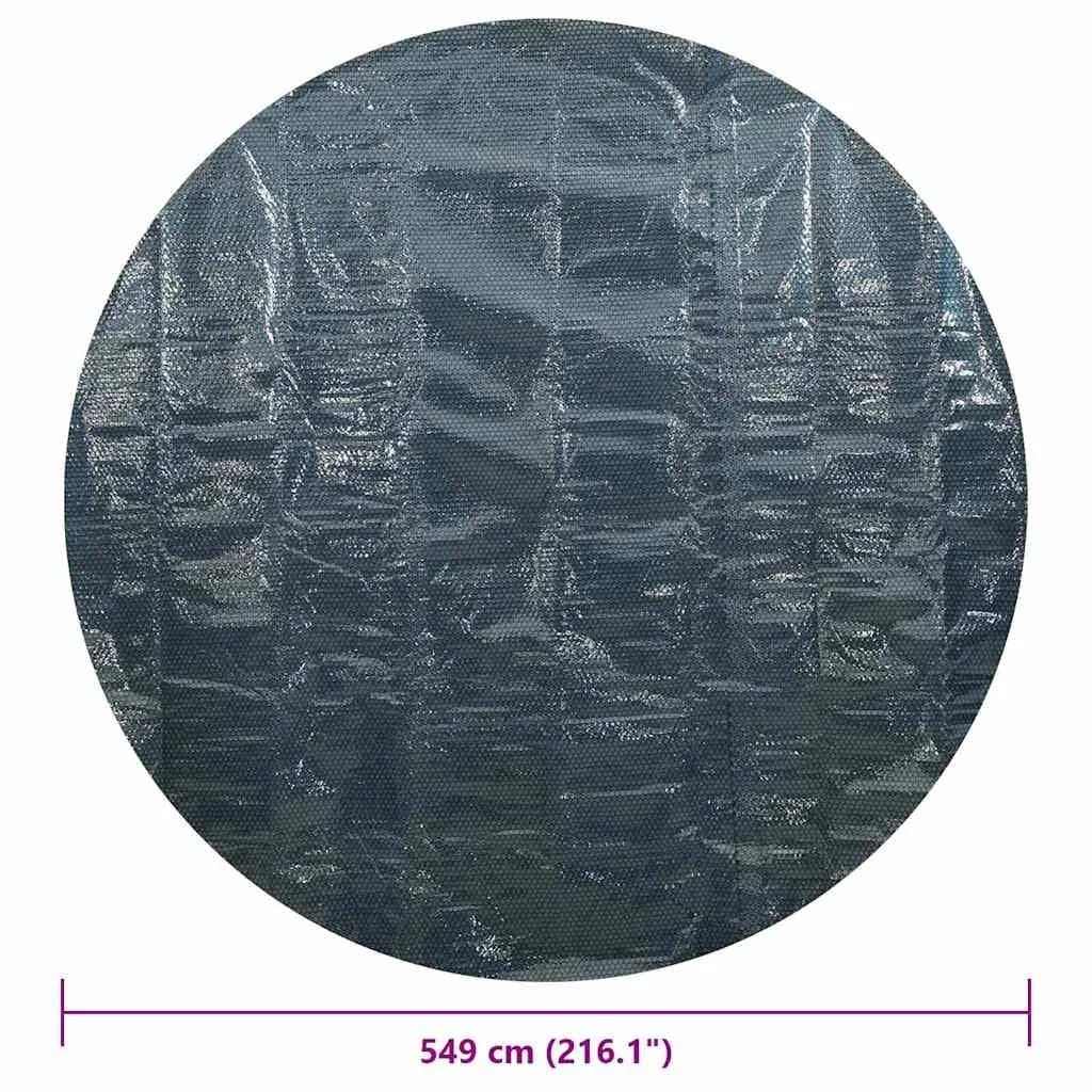 Plavajoča PE solarna folija za bazen 549 cm črna in modra - slika 7