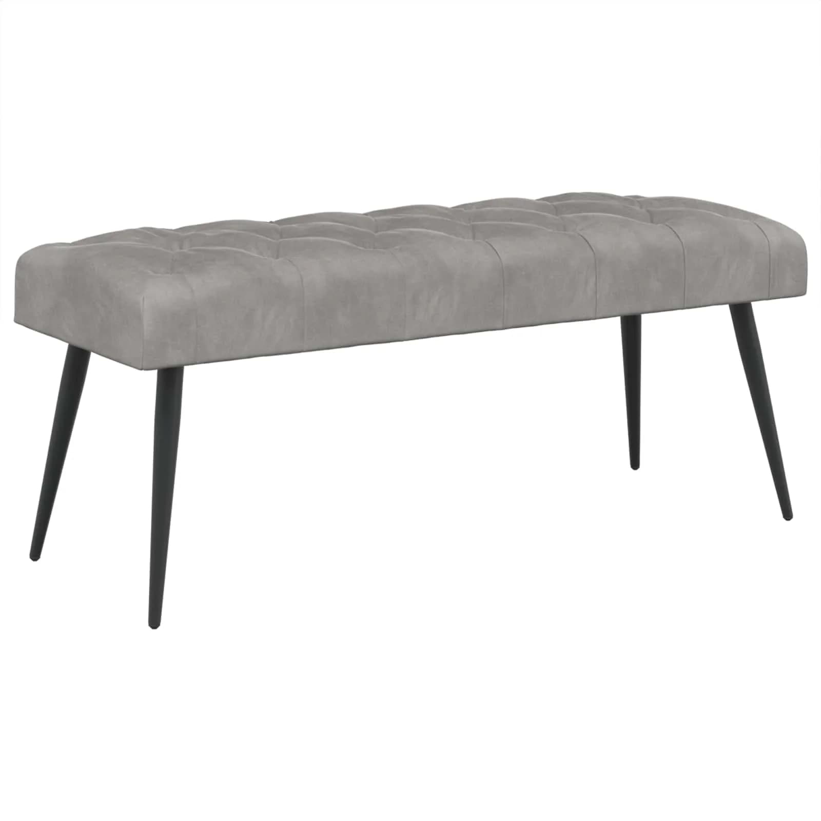 Klop s gumbnim oblazinjenjem Svetlo siva 110 x 40 x 46 cm Žamet - slika 2