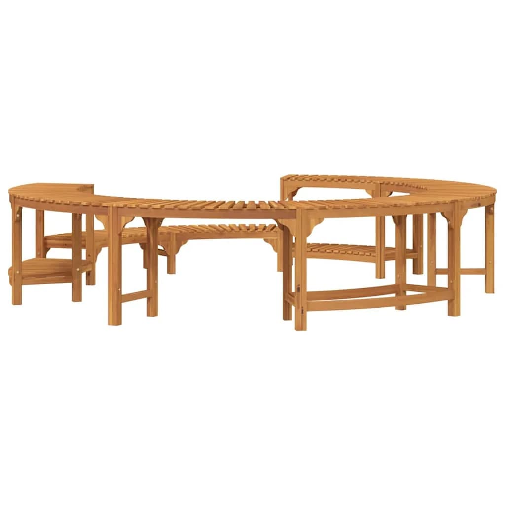 Obrobje vroče kadi Rjava Ø255 x 55,5 cm Masiven les akacije - slika 8