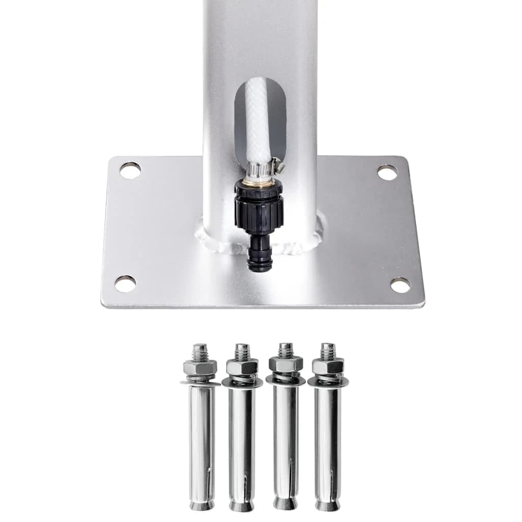 Vrtni tuš s sivim podstavkom 220 cm aluminij - slika 7