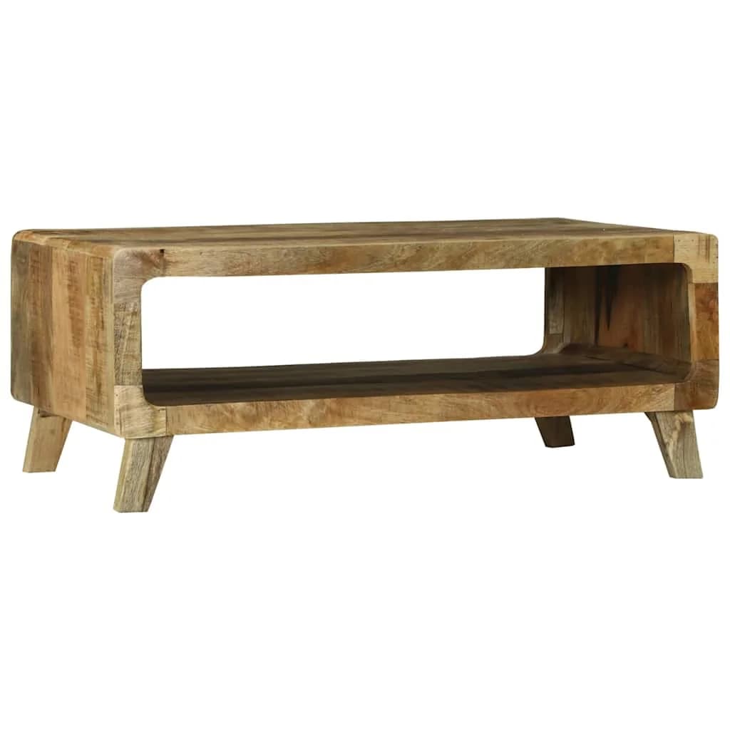 Klubska miza Rjava 90 x 50 x 35 cm Masiven les manga - slika 5