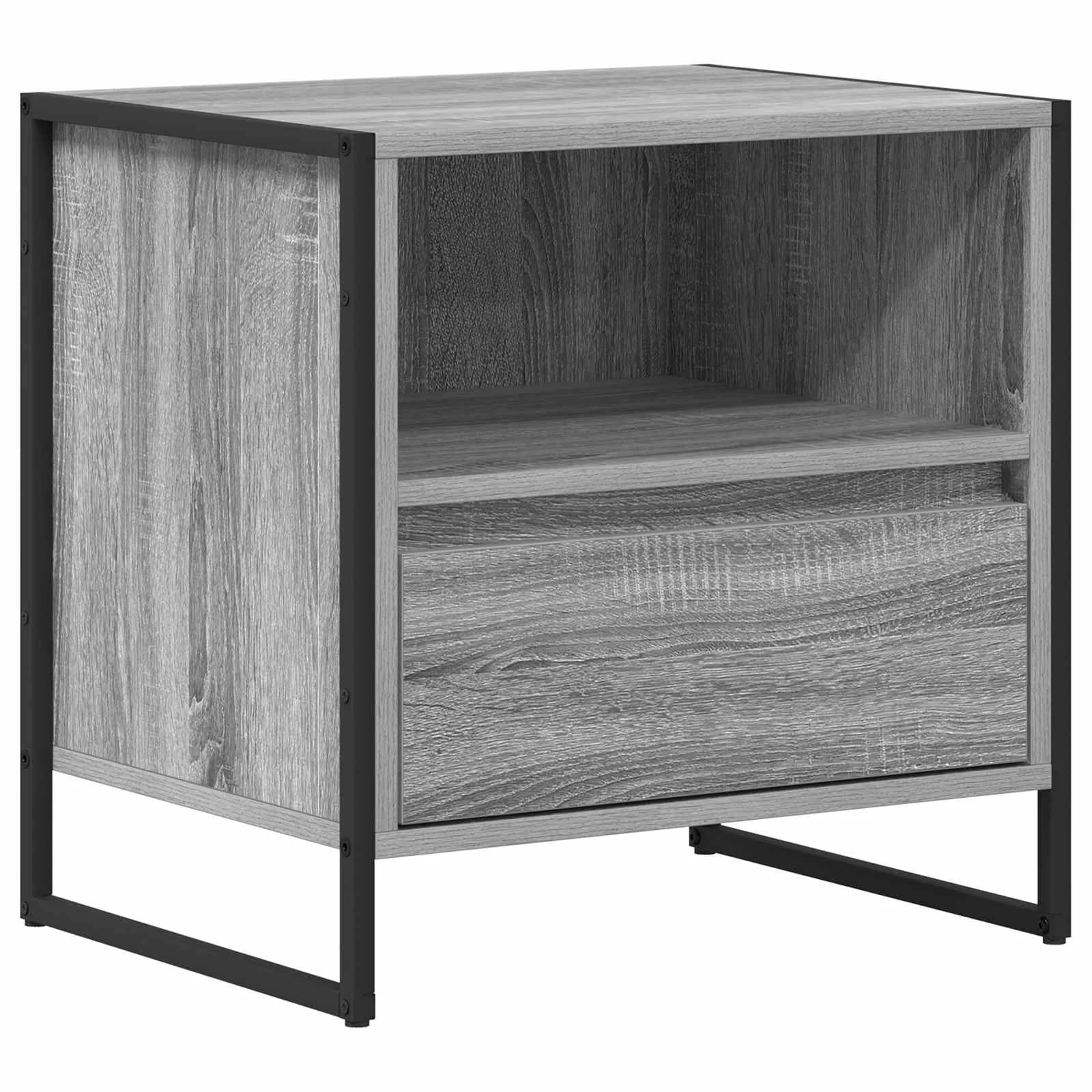 Nočna omarica Siva Sonoma 50 x 39,5 x 50 cm Inženirski les - slika 2