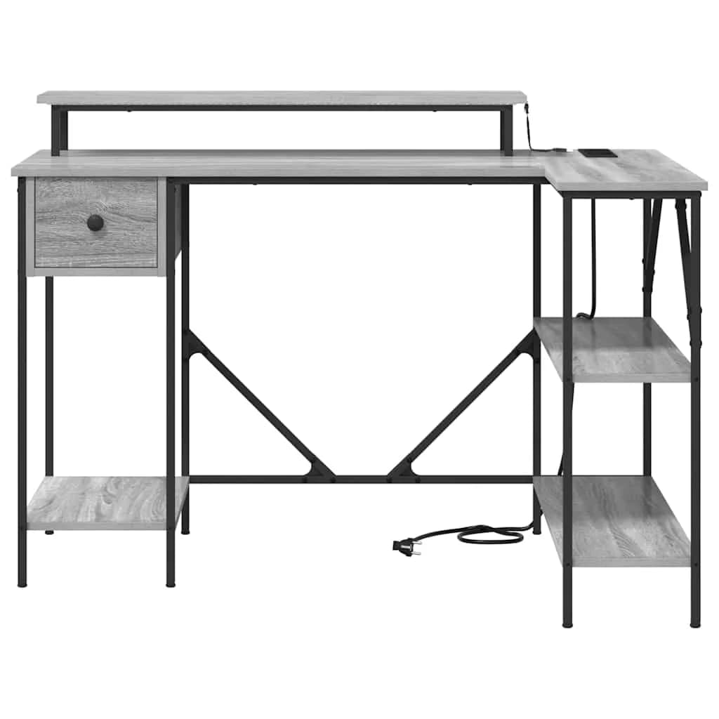 Miza Siva Sonoma Inženirski les 120 x 79 x 86,5 cm - slika 8
