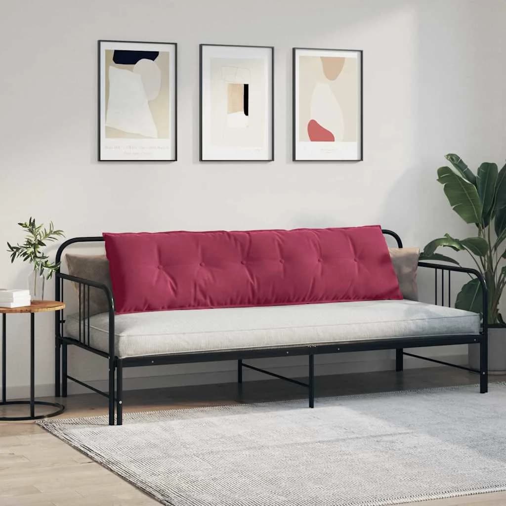Poglavni vzglavnik Vinorodna rdeča 180 x 50 cm Žametna tkanina - slika 4