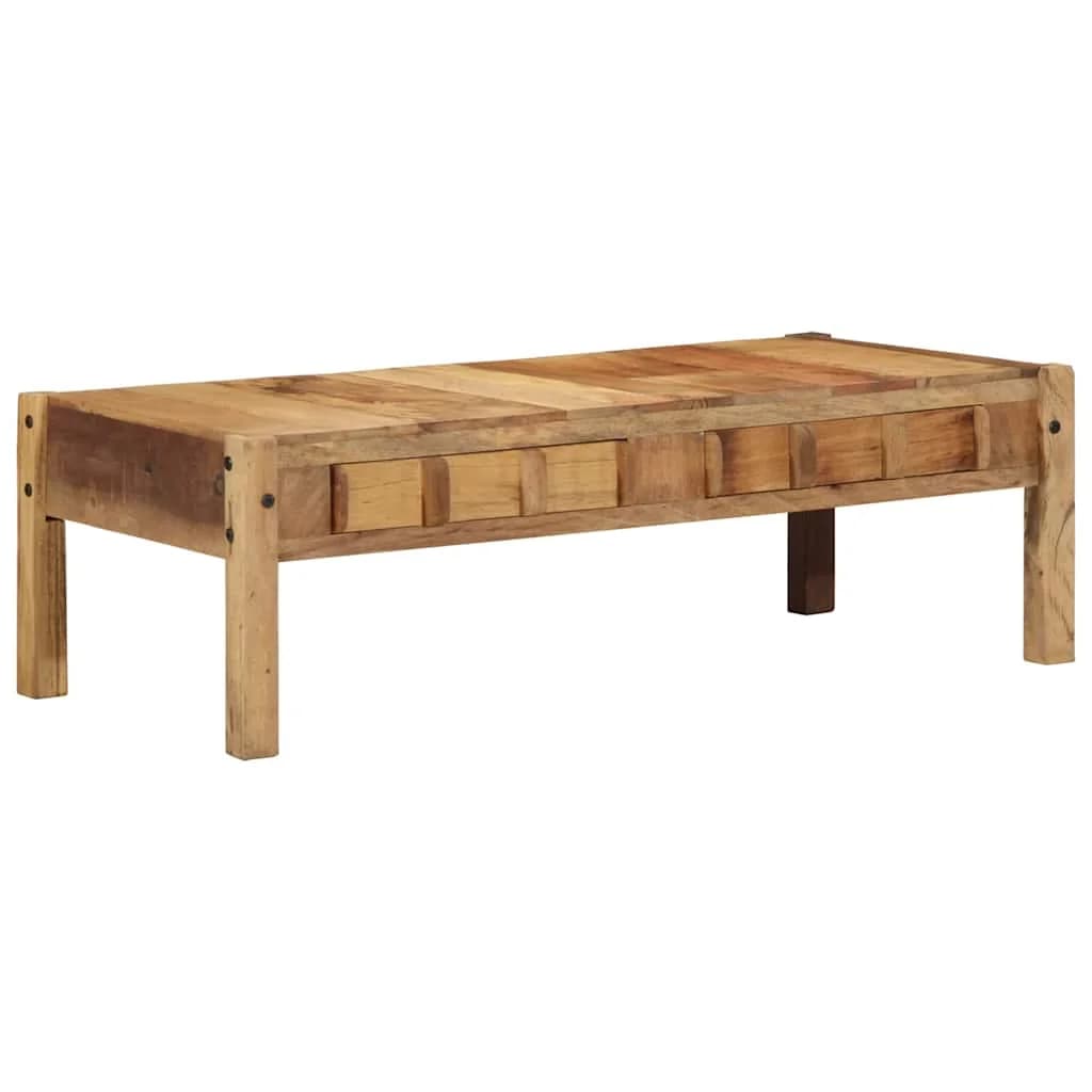 Klubska miza Rjava 110 x 54 x 35 cm Trdna obnovljena les