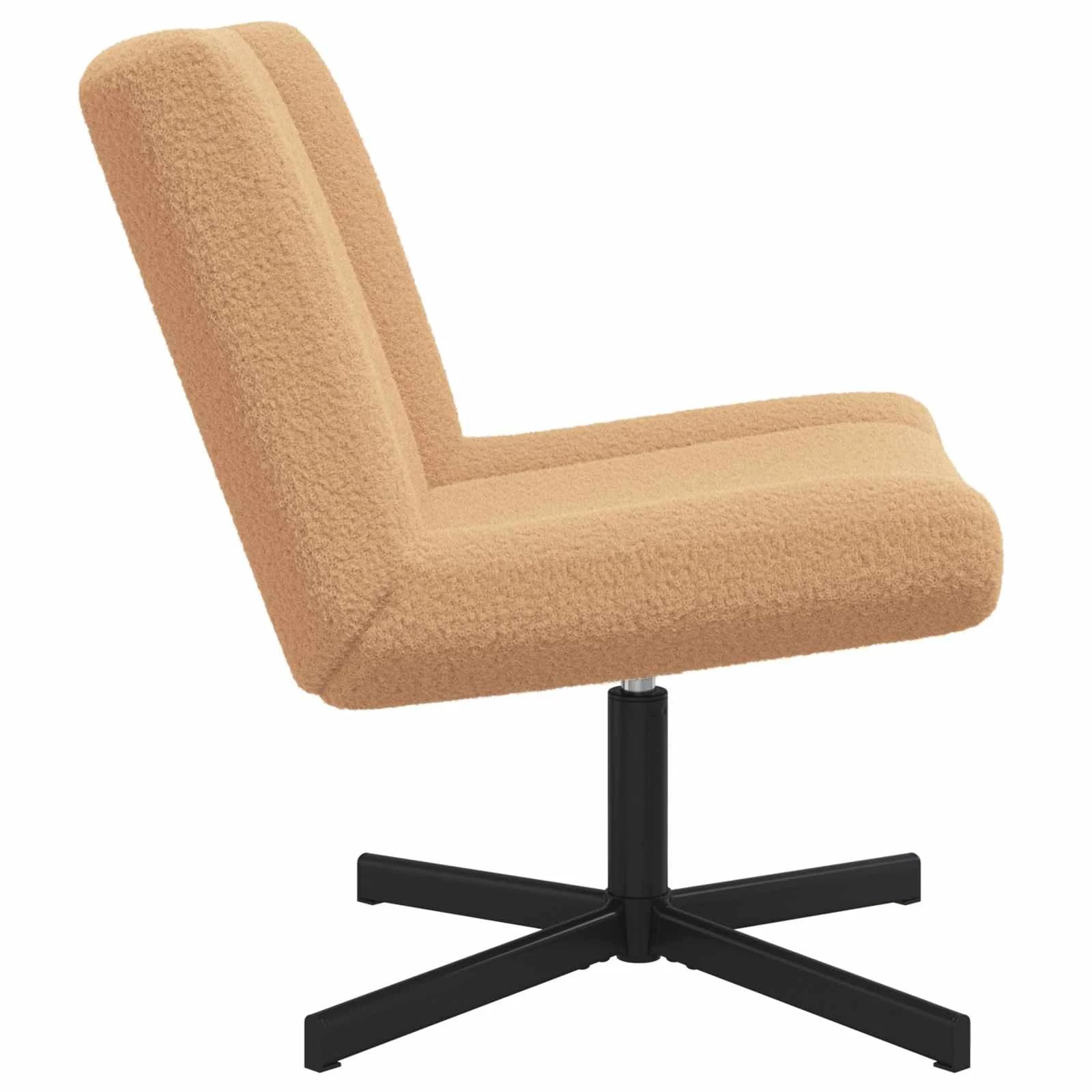 Vrtljiv stol Bež 63 x 75 x 76 cm Ovčja koža - slika 3