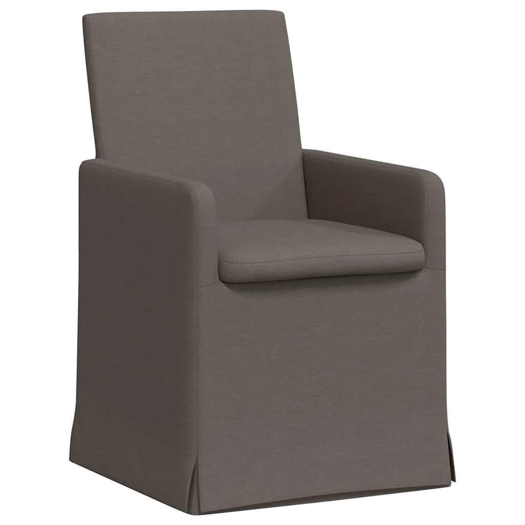 Jedilni stoli 2 kos Laneno platno Svetlo siva 57 x 67 x 95 cm - slika 2