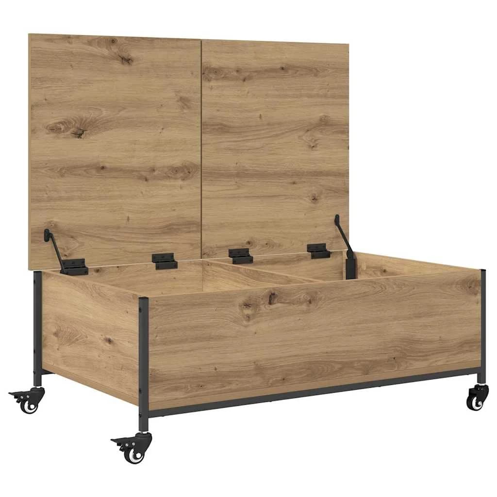 Klubska miza Umetni hrast 91 x 55 x 32 cm Inženirski les - slika 5