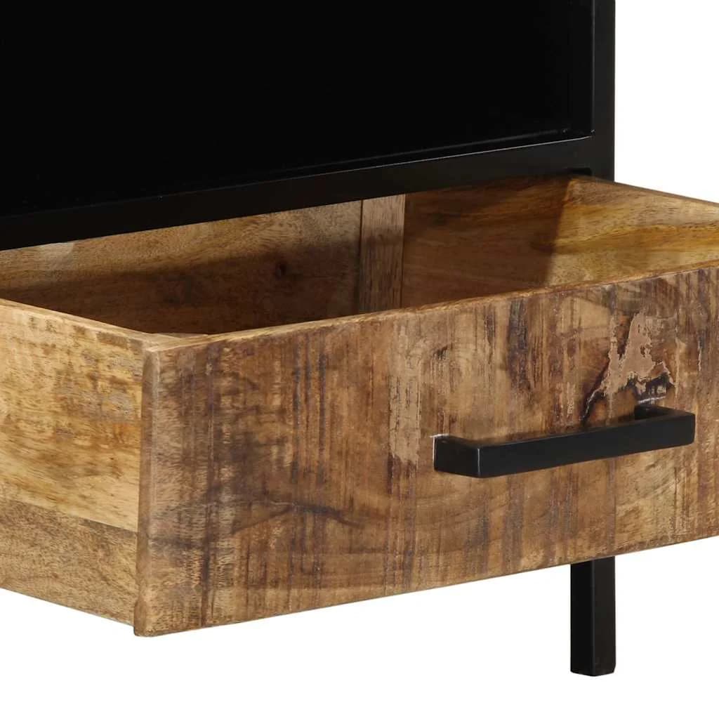 Klubska miza Rjava 90 x 50 x 40 cm Trdna mango les in kovina - slika 9