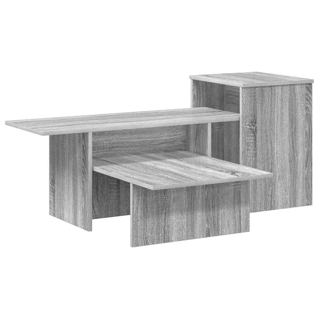 Konzolna miza Siva Sonoma 91,5 x 35 x 38,5 cm Inženirski les - slika 2