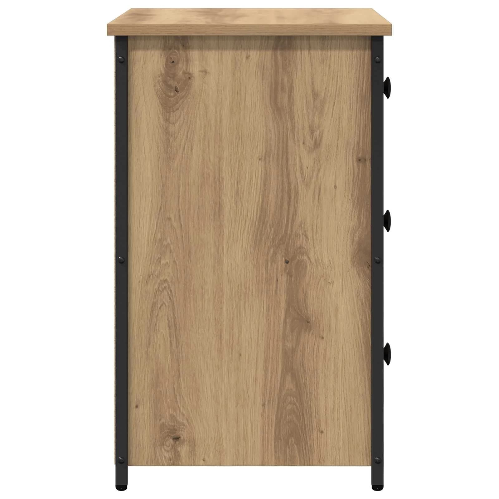 Nočna omarica Rjava 40 x 36 x 60 cm Trdna obnovljena les - slika 7