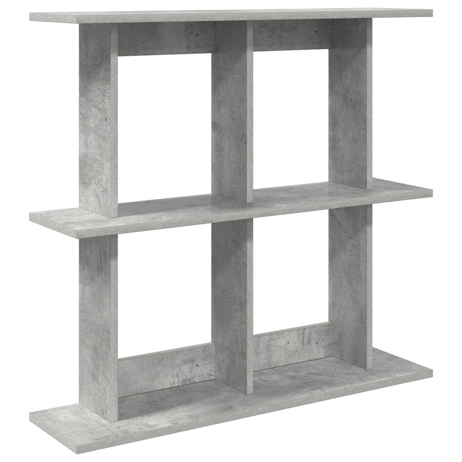 Stenska polica Montaža za steno Betonsko siva 100 x 20 x 75 cm - slika 2