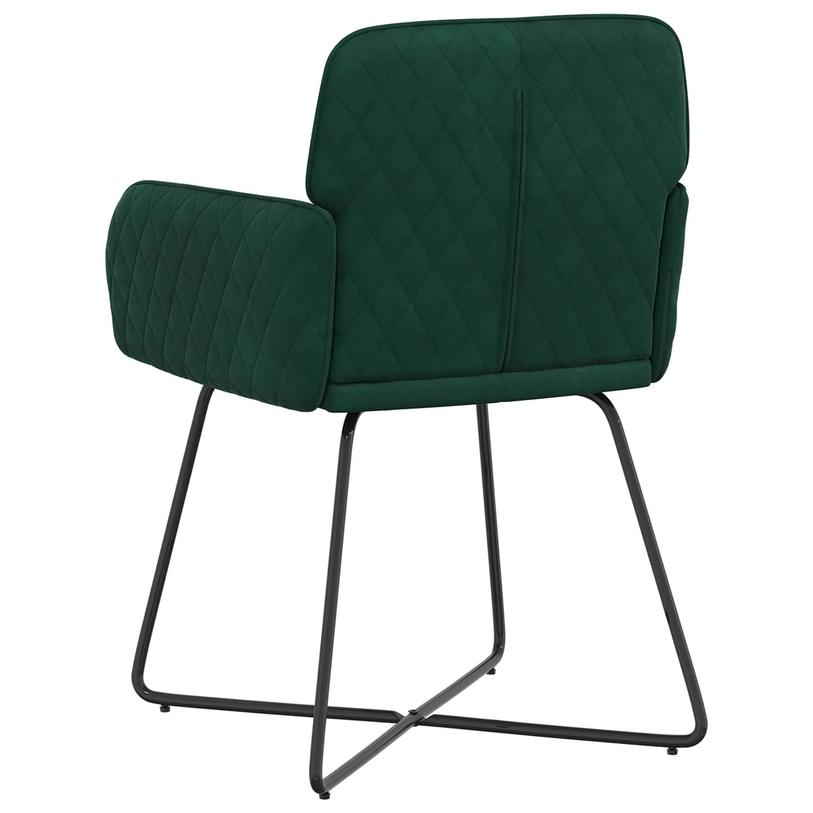 Jedilni stoli 4 kos Žamet Temno zelena 59 x 56,5 x 86 cm - slika 5