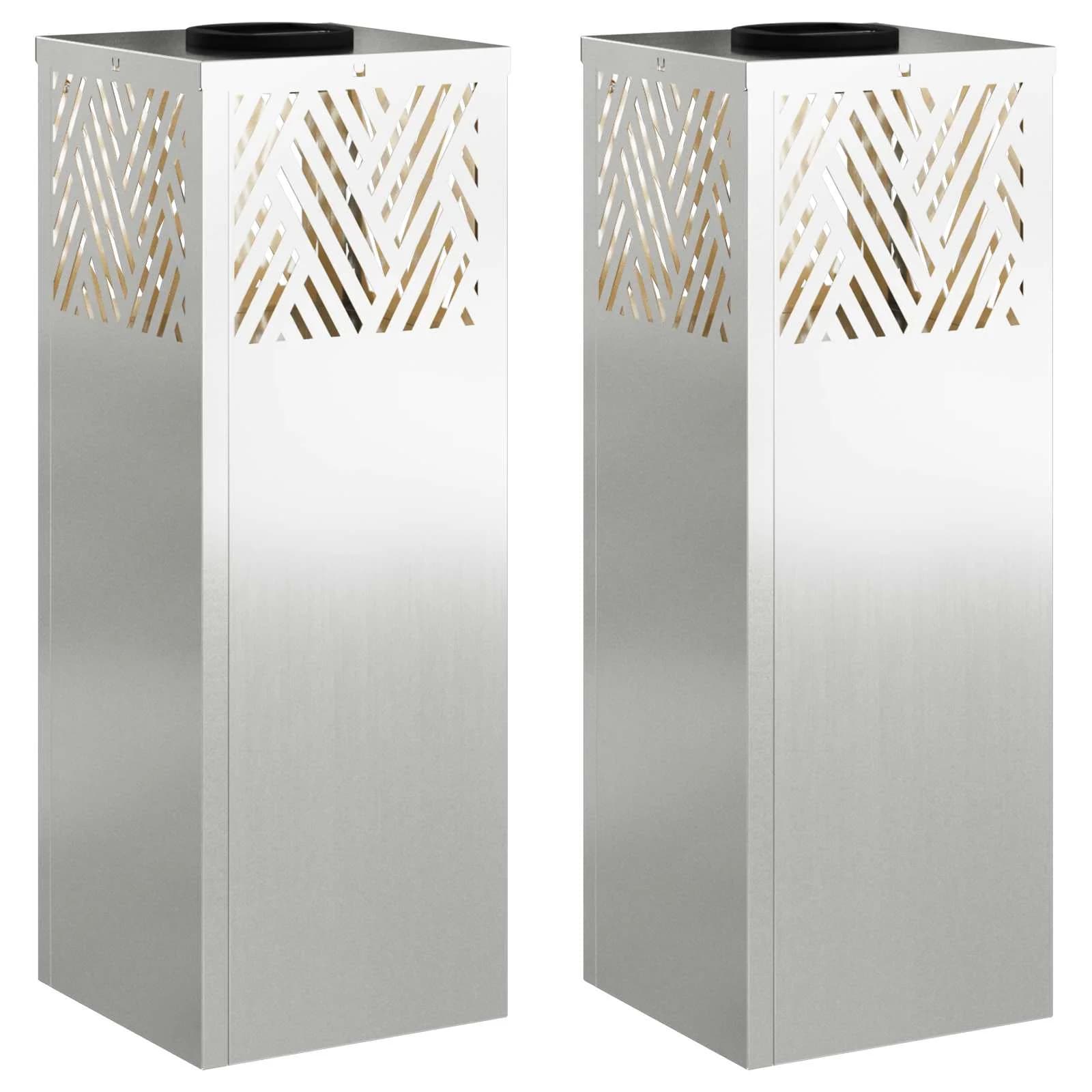 Solarno LED svetilo za pot 2 kos Toplo bela 18 x 18 x 50 cm - slika 2
