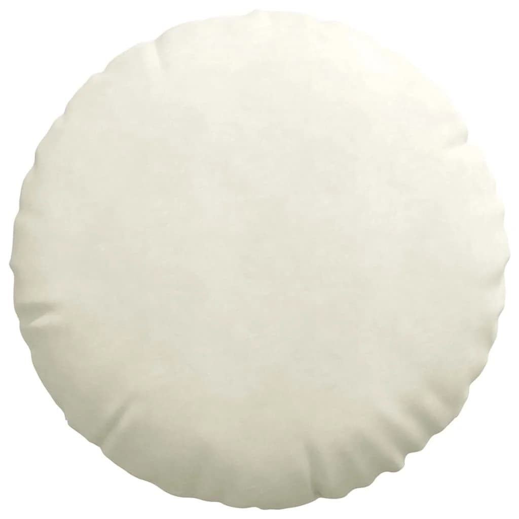 Sedežne blazine 2 kos Žamet krema Ø 80 x 29 cm - slika 6