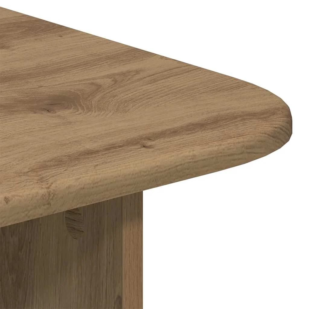 Klubska miza Umetni hrast 93 x 53 x 33 cm Inženirski les - slika 8