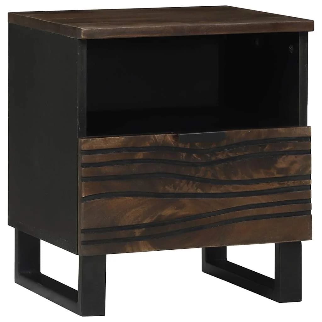 Nočna omarica 2 kos Oreh 40 x 33 x 46 cm Inženirski les - slika 4