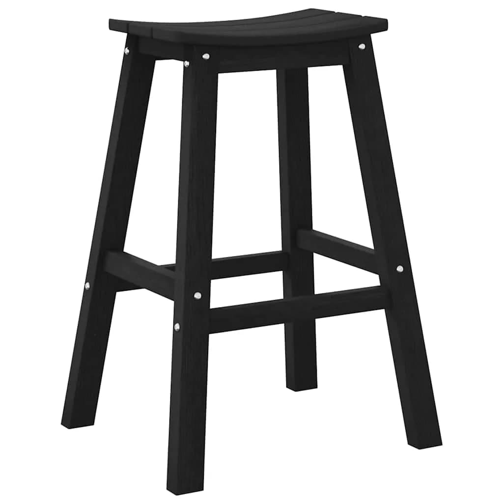 Barski stol 2 kos Črna 52 x 43 x 73,5 cm HDPE - slika 7