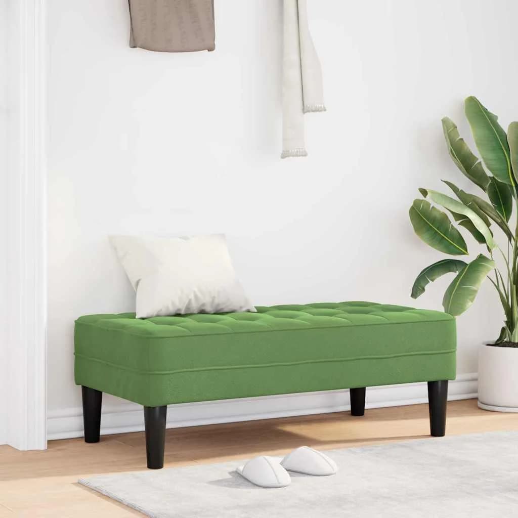 klop z blazino Svetlo zelena 113 x 57 x 39 cm Žamet