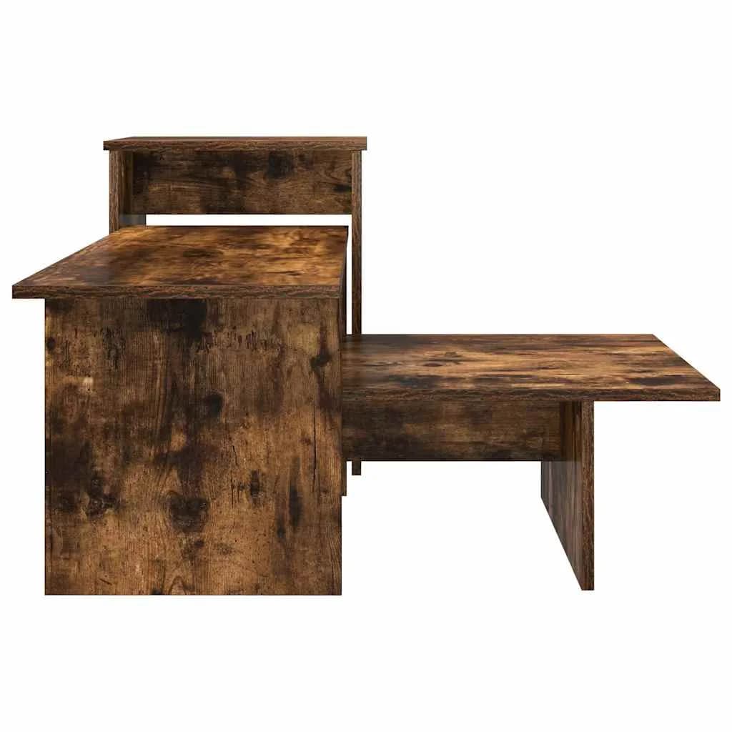 Konzolna miza Dimljeni oreh 91,5 x 35 x 38,5 cm Inženirski les - slika 6