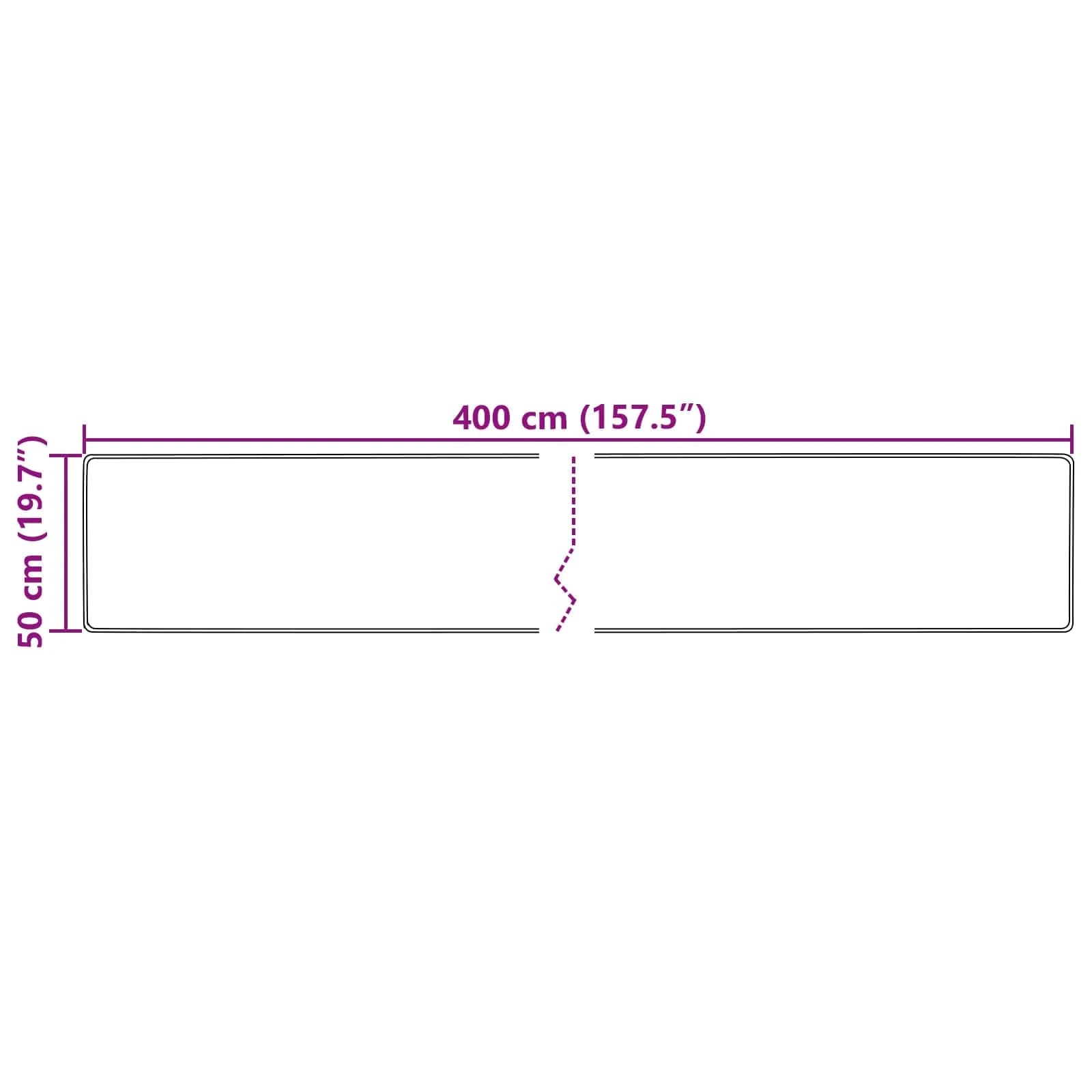 Preproga runner MARSA krema 50 x 400 cm Poliester in PVC - slika 7