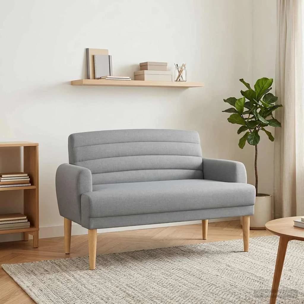 Dvojnica s gumbi Svetlo siva 116 x 67 x 80 cm Blago